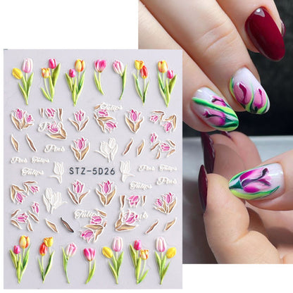 Small Fresh Flower Back Adhesive Patch