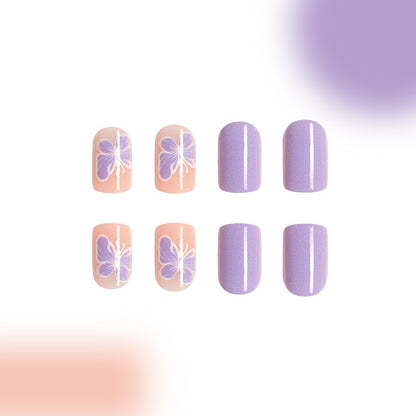 Butterfly purple manicure