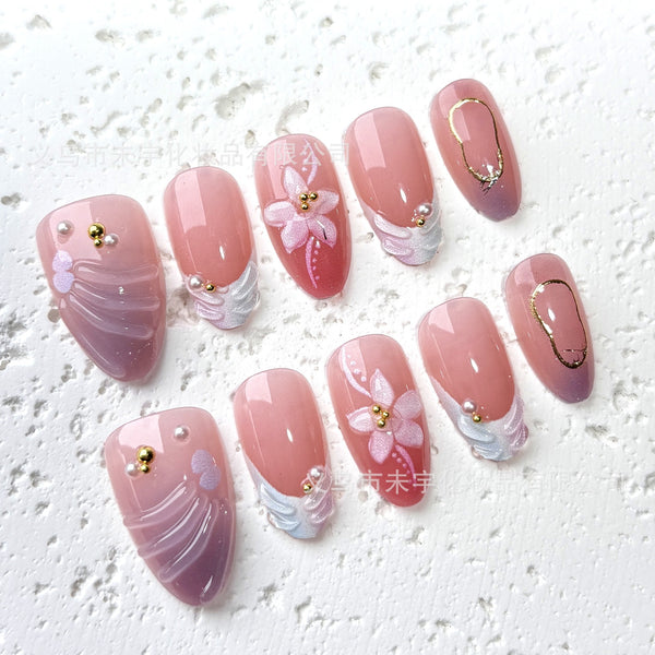 30 Pcs Short Almond Cherry Blossom Powder