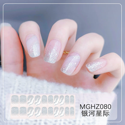 Semicured UV gel nail sticker kit