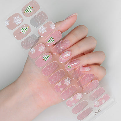 Semicured UV gel nail sticker kit