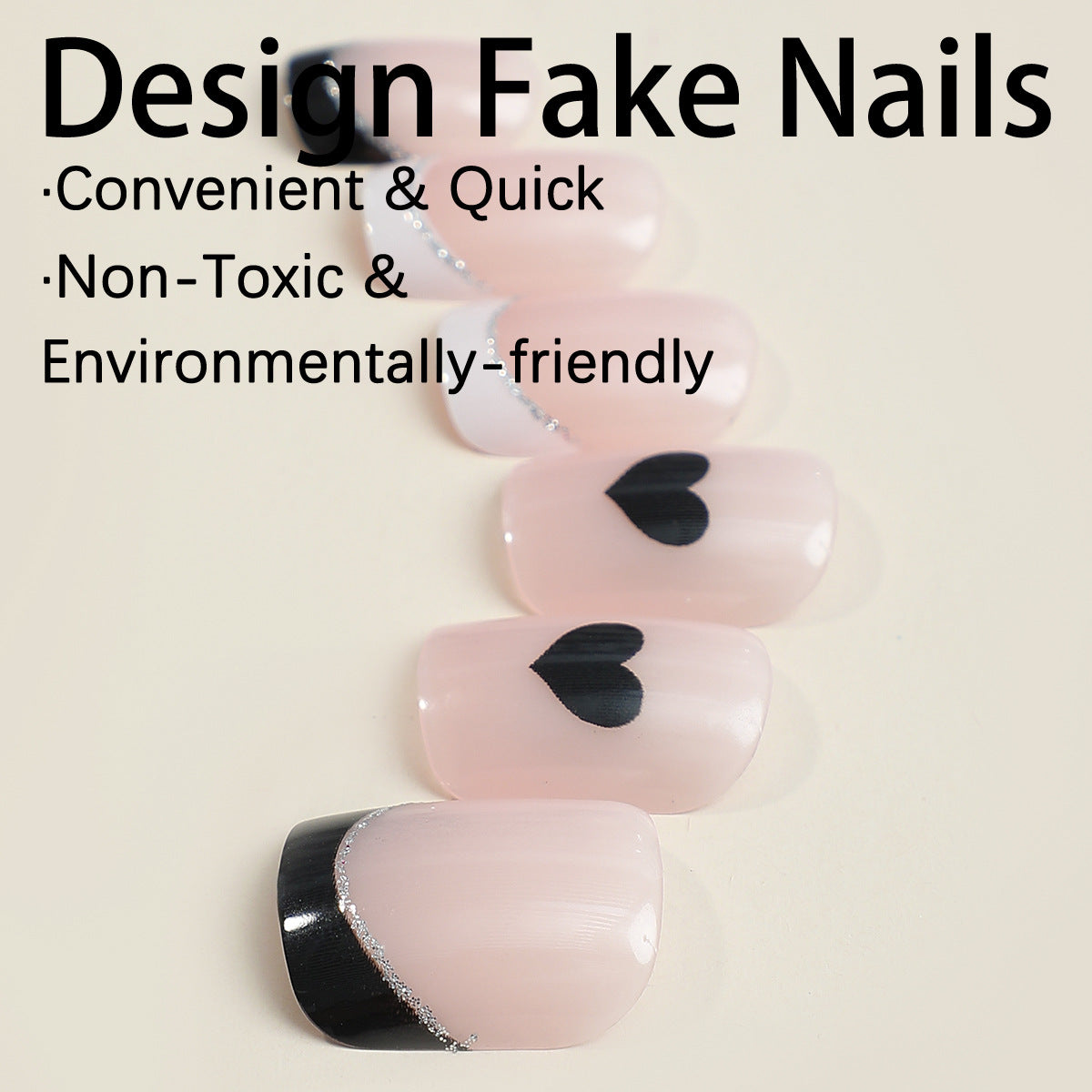 Valentines Day Style fake nails