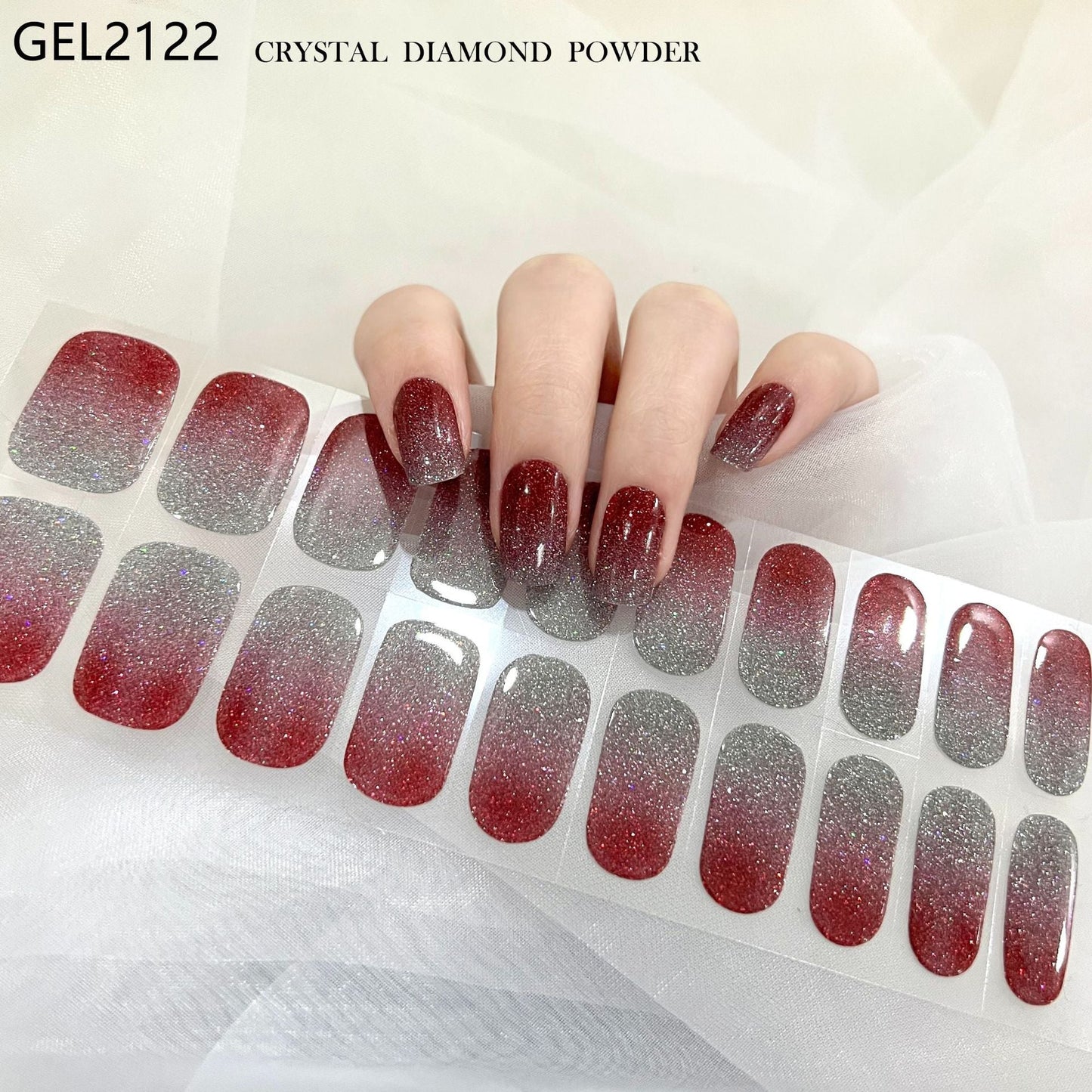 Semicured UV gel nail sticker kit GEL2122