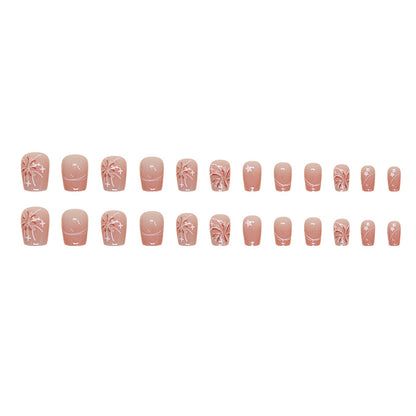 Blush manicure fireworks