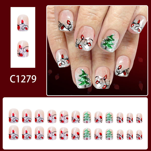 Nail art rattan lights Christmas tree
