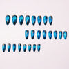 12 Sizes-24 Pcs Press On Nails Royal blue w-88