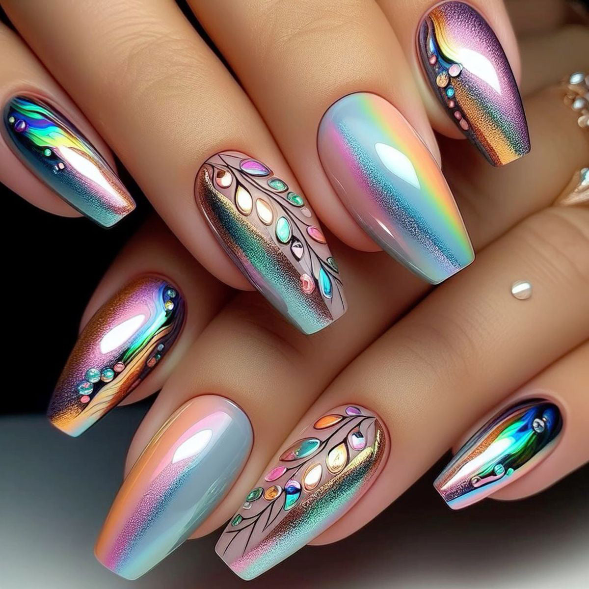 24pcs/Set Press On Nails