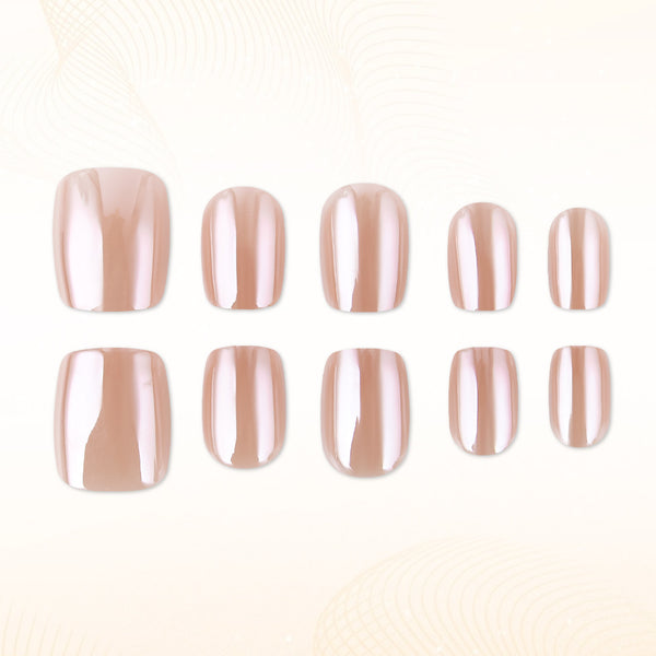 30 pieces rose gold plating short square