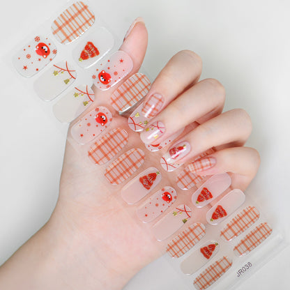 Semicured UV gel nail sticker kit