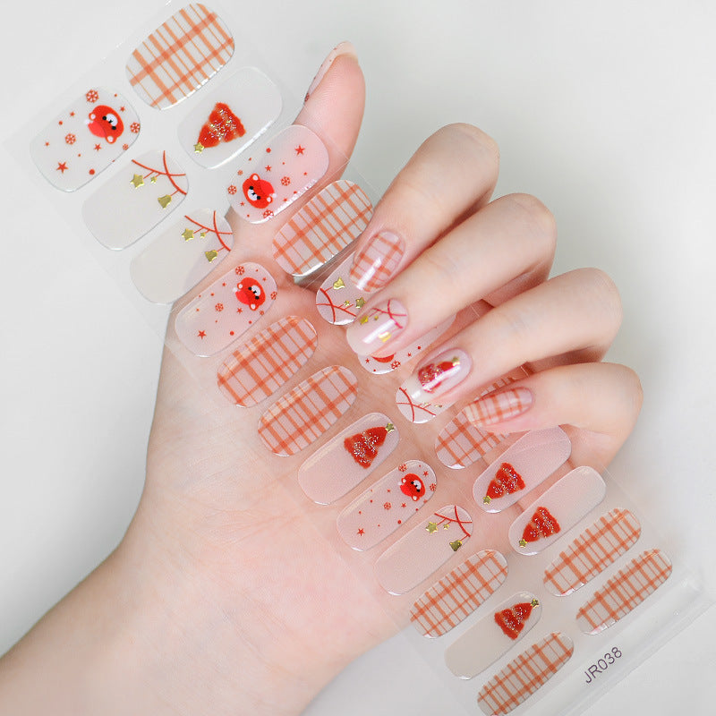 Semicured UV gel nail sticker kit JR38（24PCS）