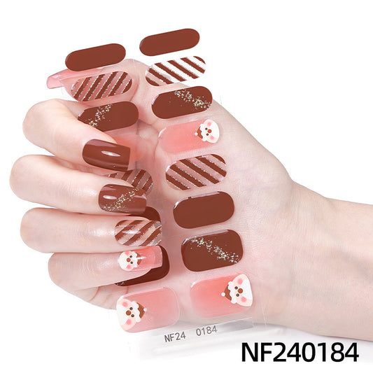 Semicured UV gel nail sticker kit NF240184