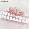 UV gel nail sticker semi-cured