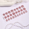 26 finger solid color cat eye no-bake manicure sticker