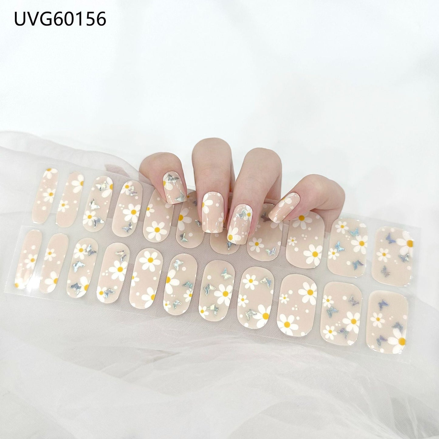 Semicured UV gel nail sticker kit UVG60156