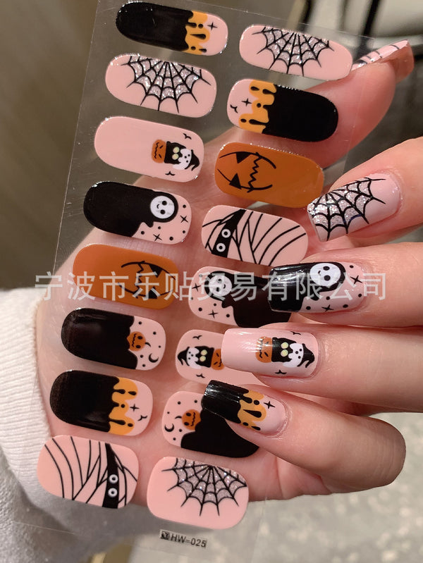 Halloween new nail wraps full stickers
