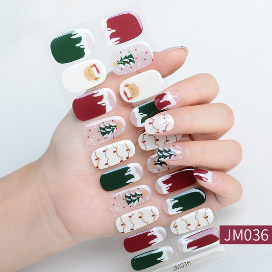 Semicured UV gel nail sticker kit