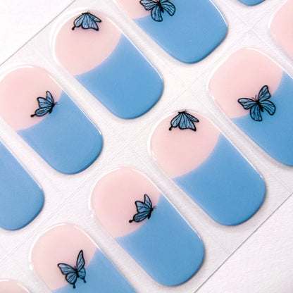 Semicured UV gel nail sticker kit Butterfly