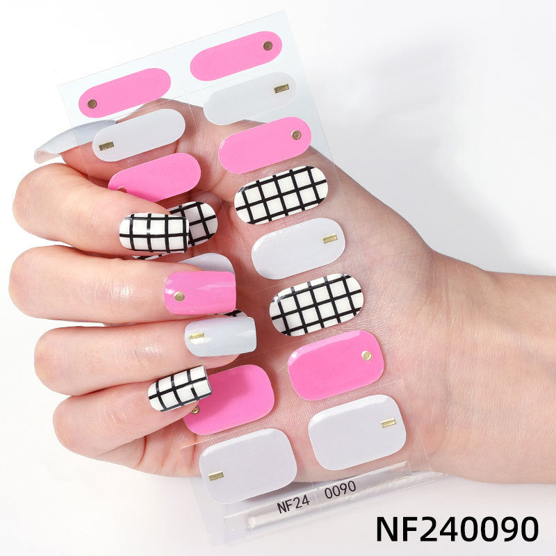 Semicured UV gel nail sticker kit