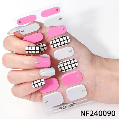 Semicured UV gel nail sticker kit