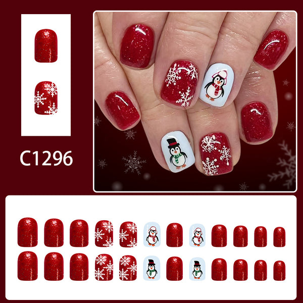 Playful penguin snowflake