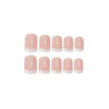 Jelly powder French white fake nails