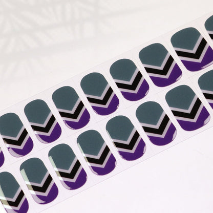 Semicured UV gel nail sticker kit