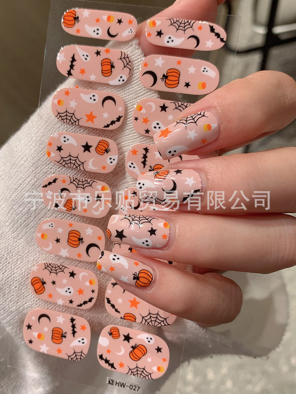 Halloween new nail wraps full stickers