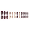 Autumn and winter leaf manicure fake nail 24 pieces