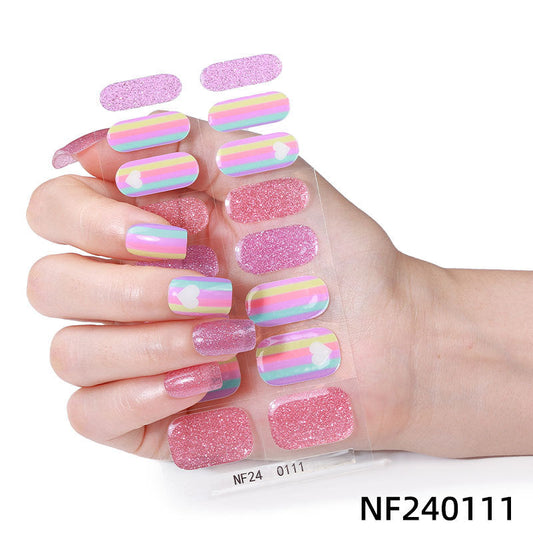 Semicured UV gel nail sticker kit NF240111