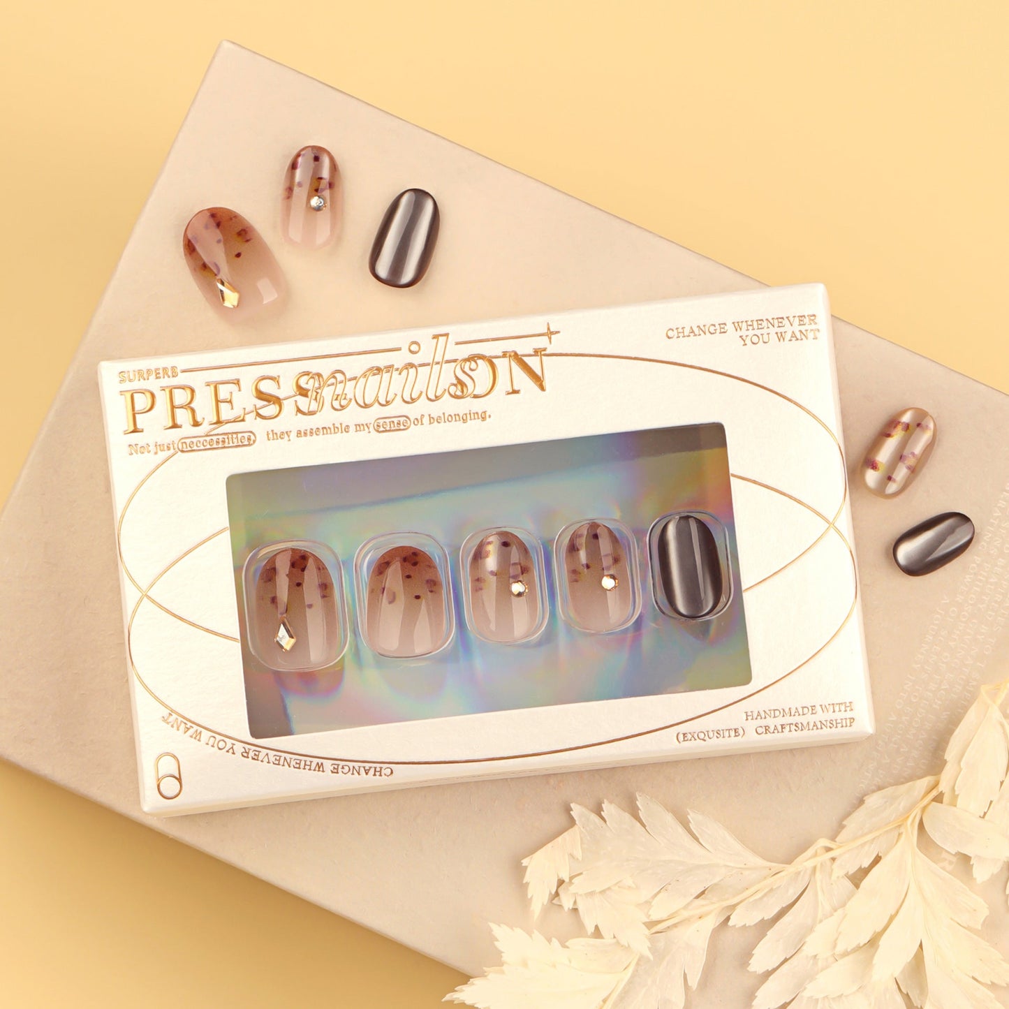 24pcs/Set Press On Nails GN043