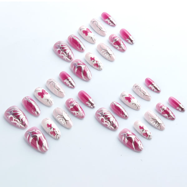 Embossed Butterfly Flowers 30 Pieces
