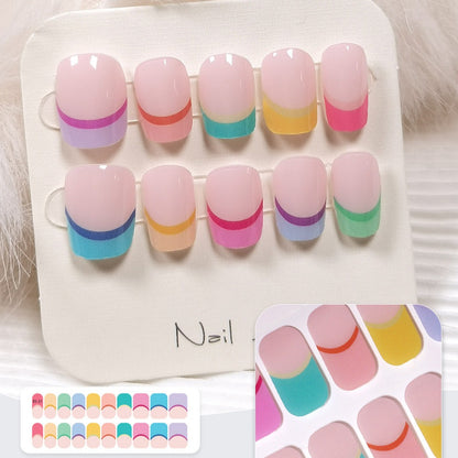 Semicured UV gel nail sticker kit