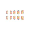 White small flower false nails