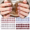 26 finger solid color cat eye no-bake manicure sticker
