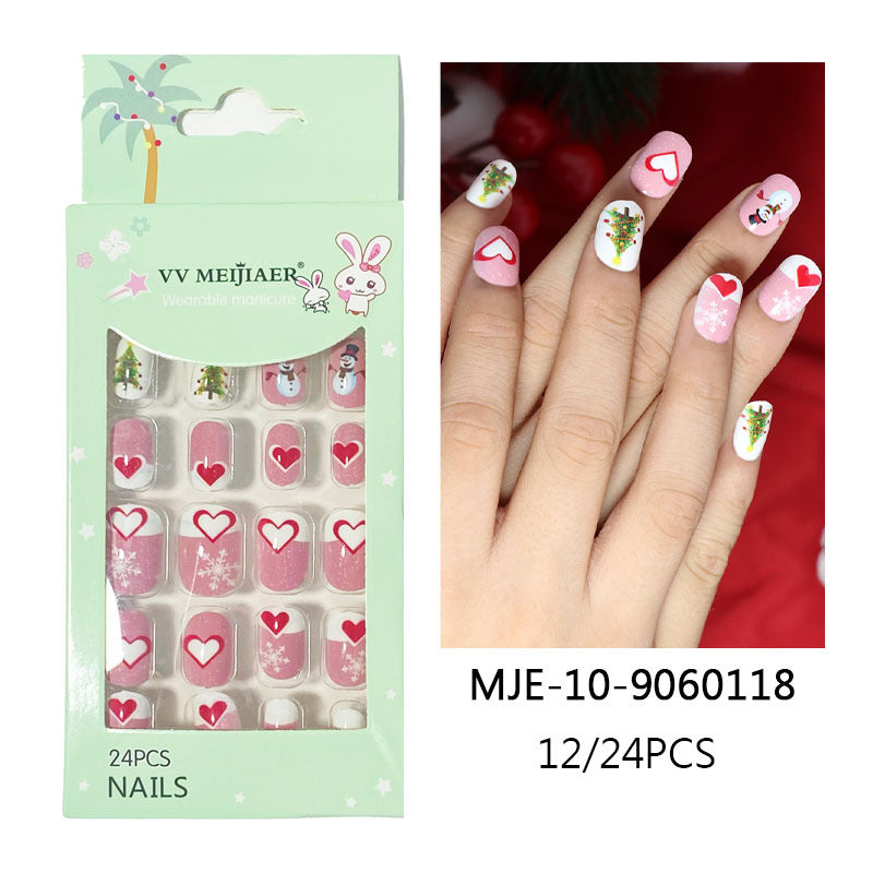 Mini Press On Nails For Kids 24 Pcs