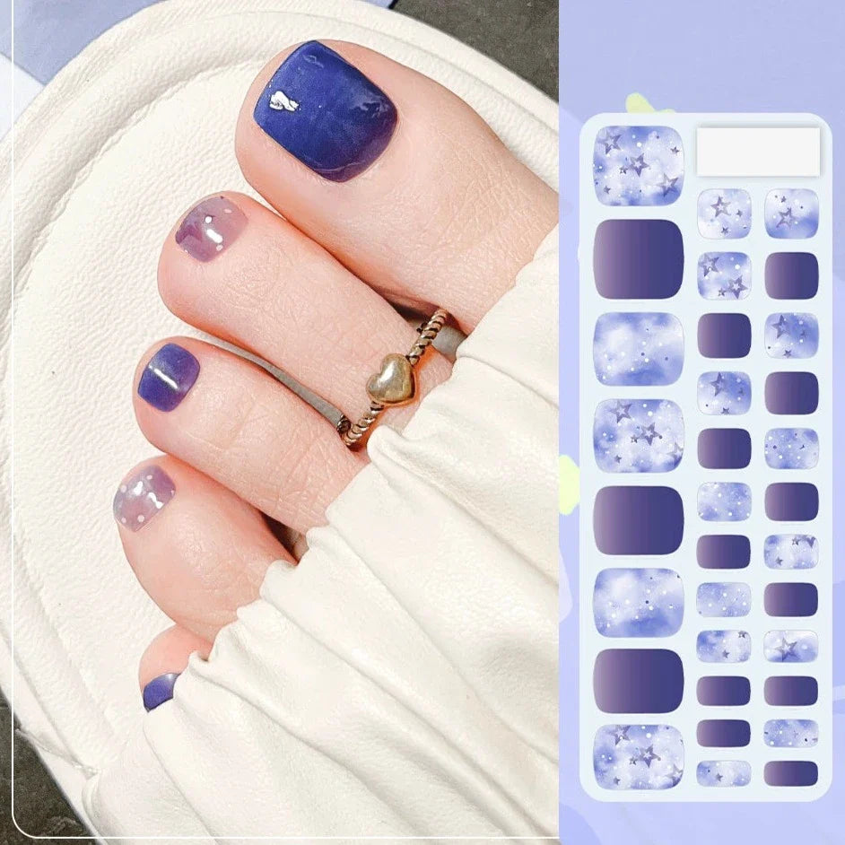 Pedicure gel nail stripes FF015