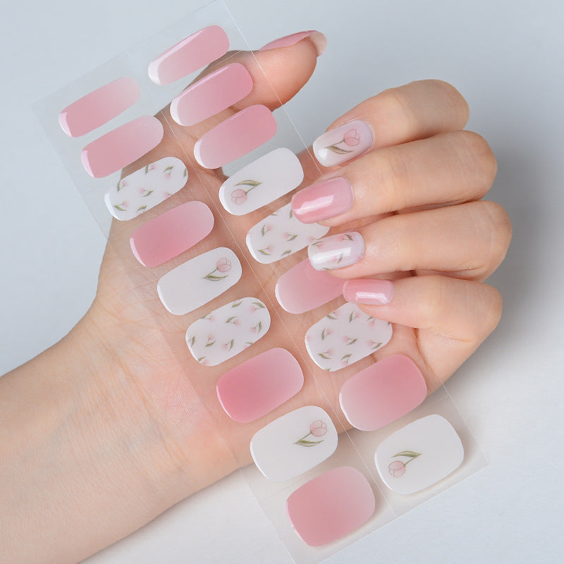 Semicured UV gel nail sticker kit JK317