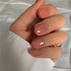 Solid color short square nail
