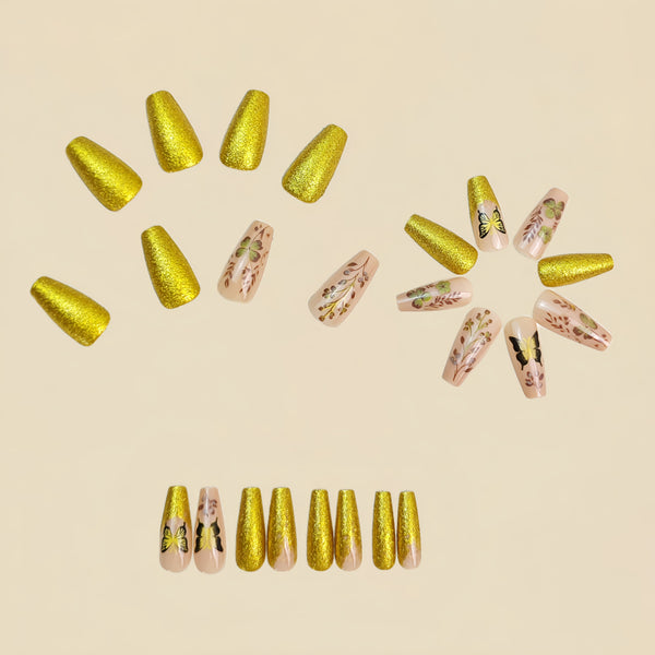 Golden flower butterfly