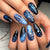 Dark Night Blues Art Pattern