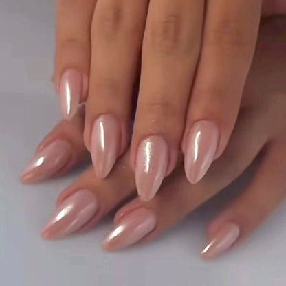 Light pink electroplating nail enhancement