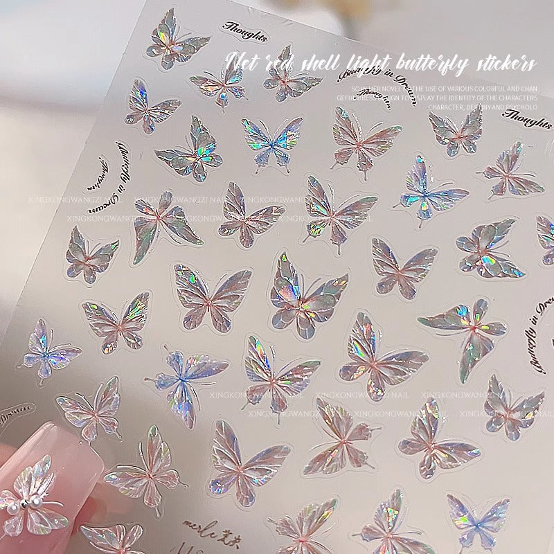 Shell Light Butterfly Nail Sticker