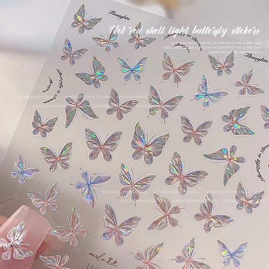 Shell Light Butterfly Nail Sticker