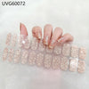 UV gel nail sticker semi-cured