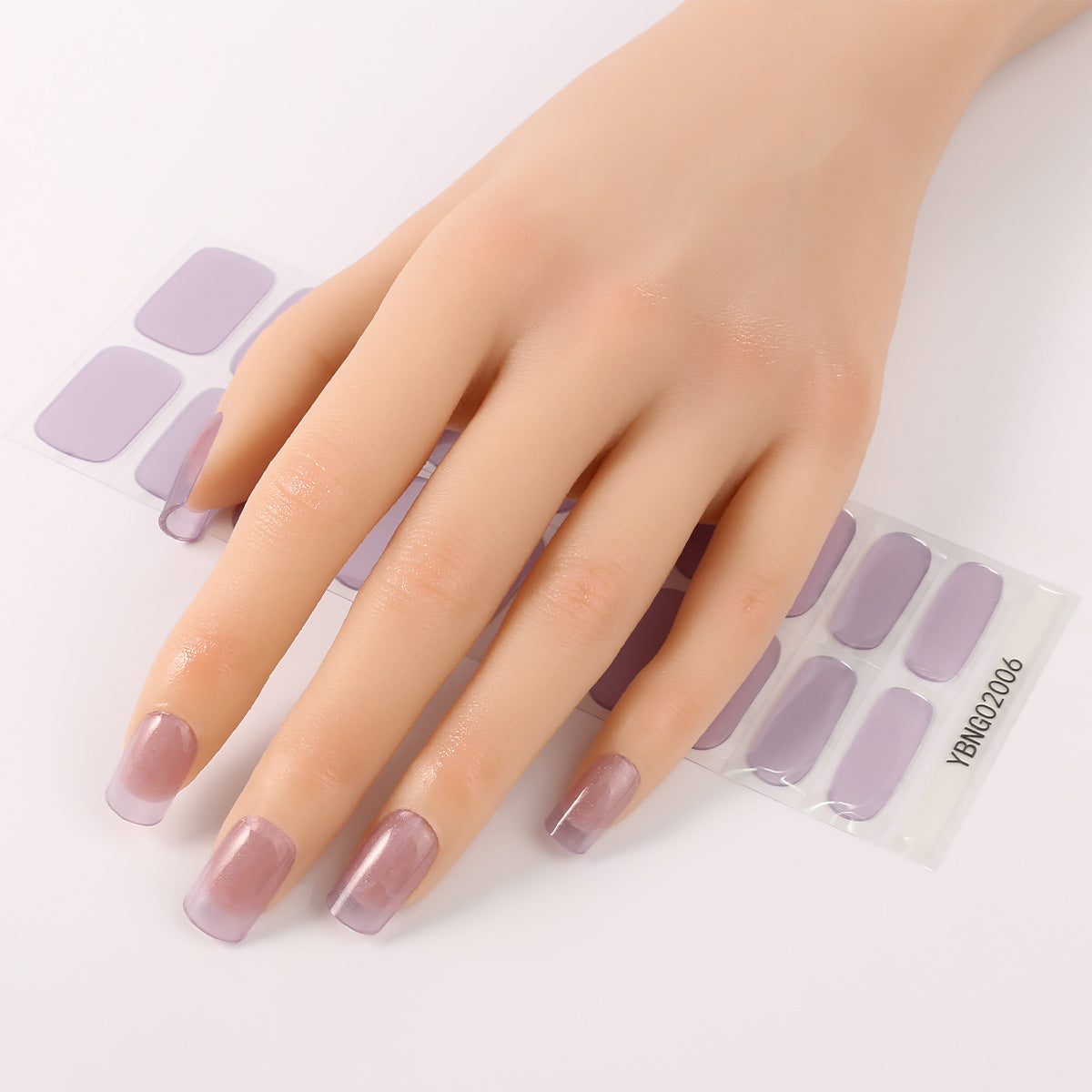 Semicured UV gel nail sticker kit