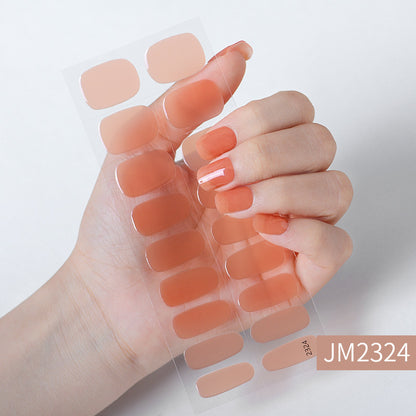 Semicured UV gel nail sticker