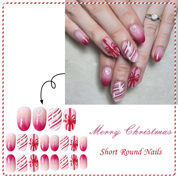 24pcs/Set Press On Nails JB939