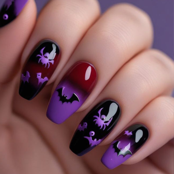 Medium and long ballet purple ombre