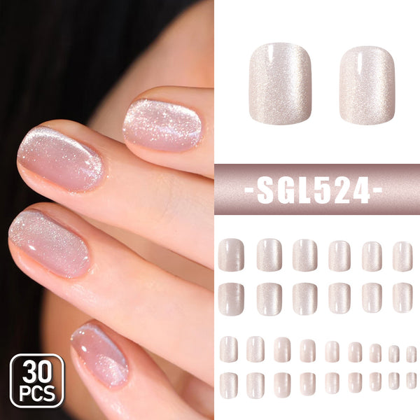 White Moonlight Cat's Eye 30 Pcs