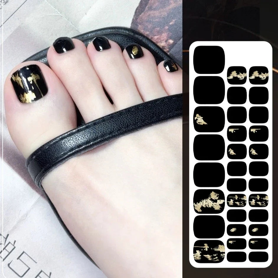 Pedicure gel nail stripes FF032